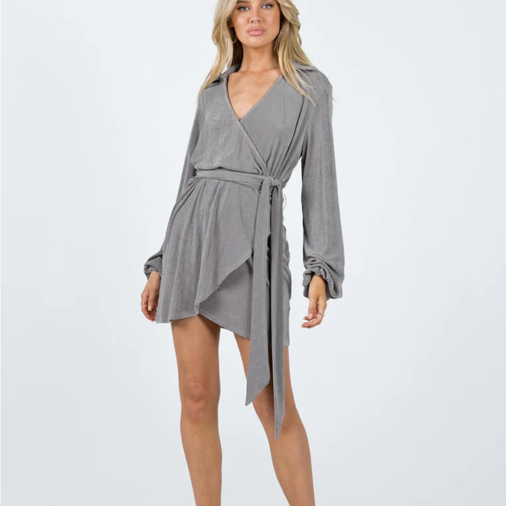 Long sleeve wrap dress